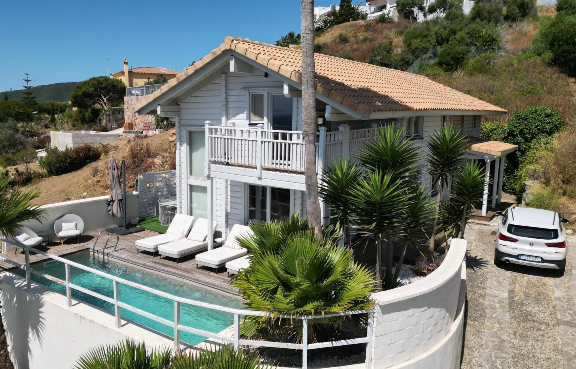Increible Villa De Madera Con Vistas Al Mar Algeciras Exterior photo
